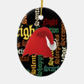 クリスマスプレゼントが素敵な日と良い夜を セラミックオーナメント (正面)