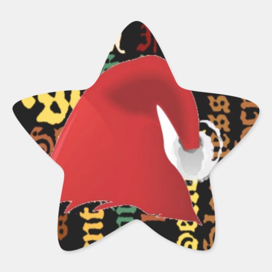 クリスマスプレゼントが素敵な日と良い夜を 星シール (正面)