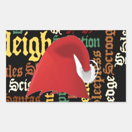 クリスマスプレゼントが素敵な日と良い夜を 長方形シール (正面)