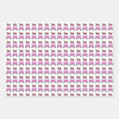 クリスマスプレゼントが贈られるピンクの車 ラッピングペーパーシート (正面2)