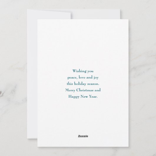 クリスマスプレゼントが贈られる可愛いテディベア シーズンカード (裏面)