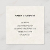 クリスマスプレゼントが贈られる可愛いテディベア スクエア名刺 (裏面)