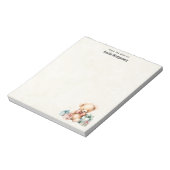 クリスマスプレゼントが贈られる可愛いテディベア ノートパッド (回転)