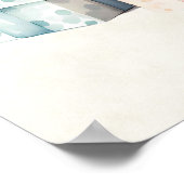 クリスマスプレゼントが贈られる可愛いテディベア ポスター (角)