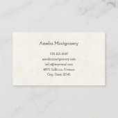 クリスマスプレゼントが贈られる可愛いテディベア 名刺 (裏面)