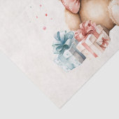 クリスマスプレゼントが贈られる可愛いテディベア 薄葉紙 (詳細)