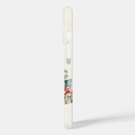 クリスマスプレゼントが贈られる可愛いテディベア Case-Mate iPhoneケース (裏面 / 左)