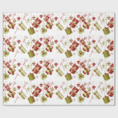 クリスマスプレゼントとオーナメントラッピング紙 ラッピングペーパー (フラット)