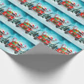 クリスマスプレゼントとシュナウザー犬 ラッピングペーパー (角)