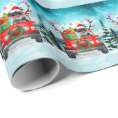 クリスマスプレゼントとシュナウザー犬 ラッピングペーパー (ロールコーナー)