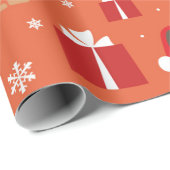 クリスマスプレゼントとドイツの羊飼いのパターン ラッピングペーパー (ロールコーナー)