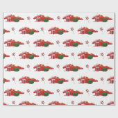 クリスマスプレゼントとペパーミント ラッピングペーパー (フラット)