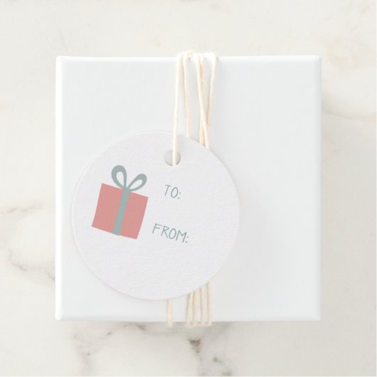 クリスマスプレゼントとメッセージカード フェイバータグ (インサイチュ)