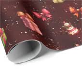 クリスマスプレゼントとリボン ラッピングペーパー (ロールコーナー)