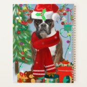 クリスマスプレゼントと雪の中のボクサー犬 プランナー手帳 (裏面)