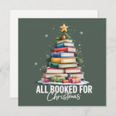 クリスマスプレゼントにぴったり！本好きな図書館員のためのギフト シーズンカード (正面/裏面)