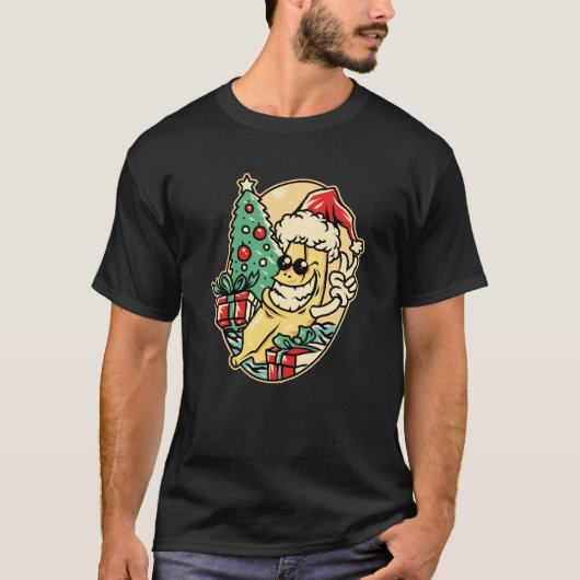 クリスマスプレゼントにバナナを! Tシャツ (正面)