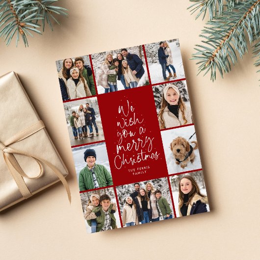 クリスマスプレゼントに写真１０枚の コラージュを贈ります シーズンカード