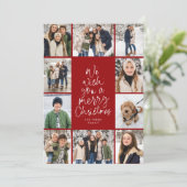 クリスマスプレゼントに写真１０枚の コラージュを贈ります シーズンカード (スタンド正面)
