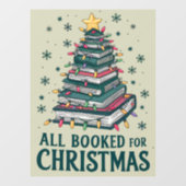 クリスマスプレゼントに図書館員ラバー ウィンドウサイン (シート)