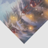 クリスマスプレゼントに微笑む可愛いサンタクロース 薄葉紙 (詳細)