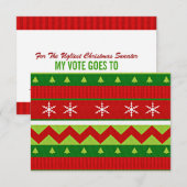 クリスマスプレゼントに最適なダサい服の投票用紙 (正面/裏面)