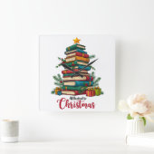 クリスマスプレゼントに最適な先生へのギフト スクエア壁時計 (ホーム)