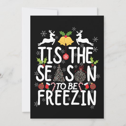 クリスマスプレゼントに最適な「FREEZINシーズン」Tシャツ 招待状 (正面)