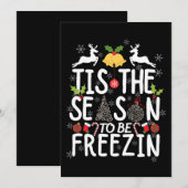 クリスマスプレゼントに最適な「FREEZINシーズン」Tシャツ 招待状 (正面/裏面)