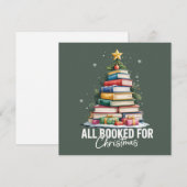 クリスマスプレゼントに最適！図書館員のための本好きな人へのギフト シーズンカード (正面/裏面)