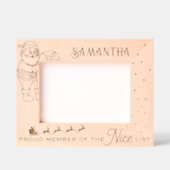 クリスマスプレゼントに最適！子供のためのナイスリスト認定メンバーギフト レーザー彫刻フレーム (正面)