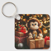 クリスマスプレゼントに登場するかわいいサル キーホルダー (正面)