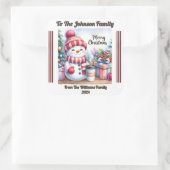 クリスマスプレゼントに貼った明るいフェスティバルシール スクエアシール (バッグ)