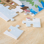 クリスマスプレゼントのあるダルマチアの犬 ジグソーパズル (側面)