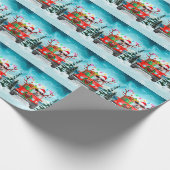 クリスマスプレゼントのあるダルマチアの犬 ラッピングペーパー (角)