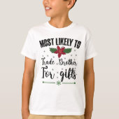 クリスマスプレゼントのために兄と交換する可能性が最も高い Tシャツ (正面)