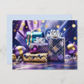 クリスマスプレゼントのはがき ポストカード (正面/裏面)