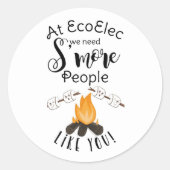 クリスマスプレゼントのようなSの従業員が必要だ ラウンドシール (正面)