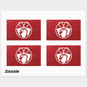 クリスマスプレゼントのアバター 長方形シール (シート)