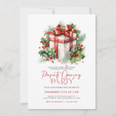 クリスマスプレゼントのオープンパーティー招待状の作成 招待状 (正面)