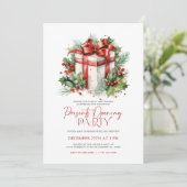 クリスマスプレゼントのオープンパーティー招待状の作成 招待状 (スタンド正面)