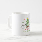 クリスマスプレゼントのカップ コーヒーマグカップ (正面左)