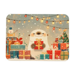 クリスマスプレゼントのカワウソ マグネット