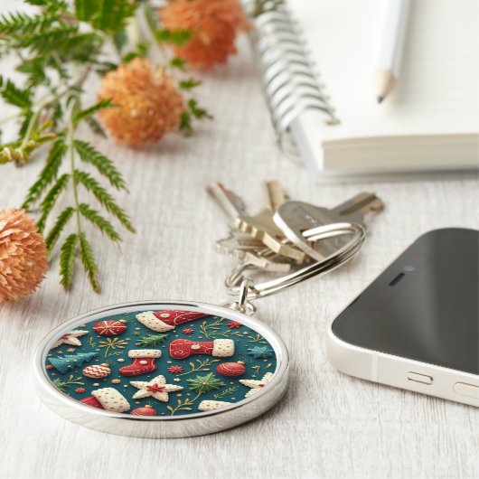 クリスマスプレゼントのキーチェーン キーホルダー (側面)