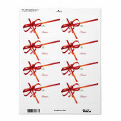 クリスマスプレゼントのギフトラベル ラベル (フルシート)