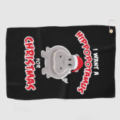 クリスマスプレゼントのクリスマスのためのヒポタマス ゴルフタオル (横)