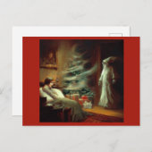 クリスマスプレゼントのクリスマスカロル幽霊 シーズンポストカード (正面/裏面)