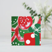 クリスマスプレゼントのグリーティングカード (スタンド正面)