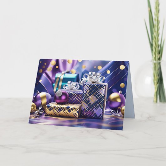 クリスマスプレゼントのグリーティングカード シーズンカード (正面)