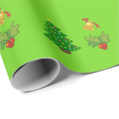 クリスマスプレゼントのグリーンラッピング紙 ラッピングペーパー (ロールコーナー)